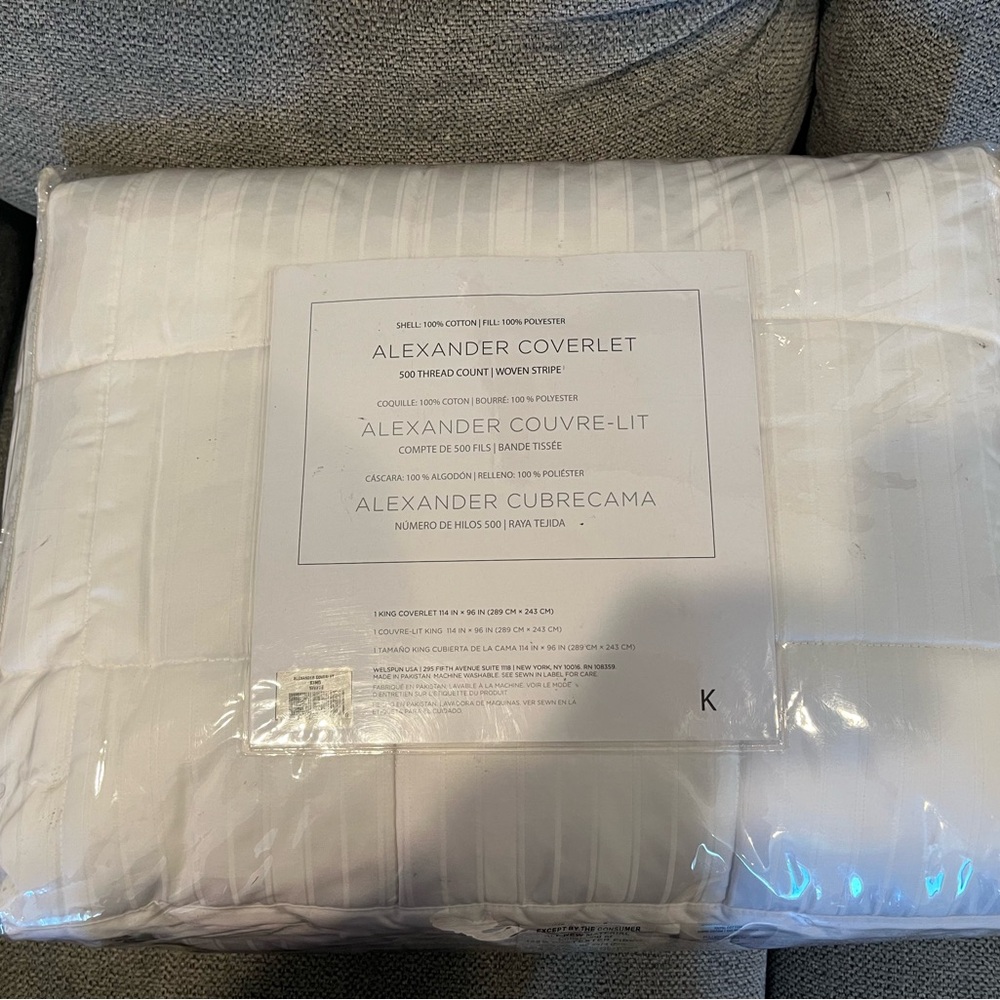 New White Coverlet - King